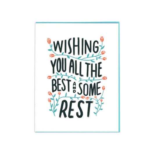 Wishing the Best & Some Rest Get Well Card