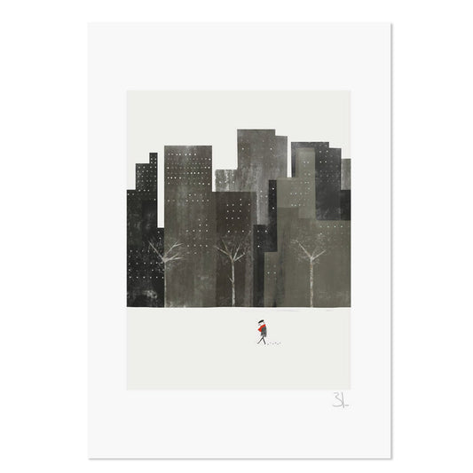 Winter City 8.25" x 11.75" Archival Print