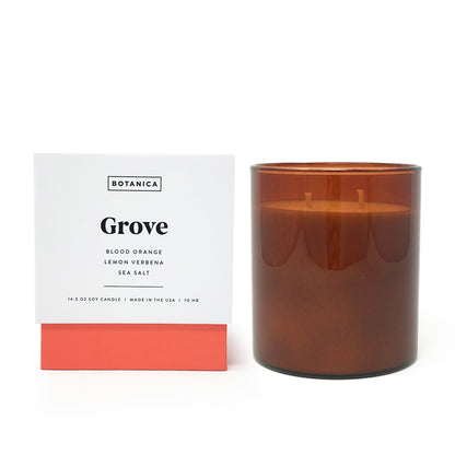 Grove Blood Orange, Lemon Verbena, & Sea Salt Soy Wax Glass Candle