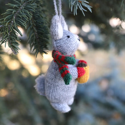 Bunny with Hot Cocoa Knit Ornament
