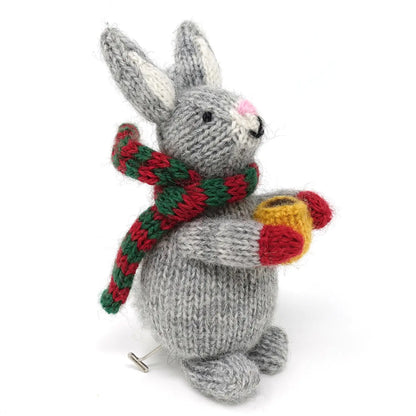 Bunny with Hot Cocoa Knit Ornament