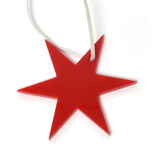 Chicago Flag Star Acrylic Ornament