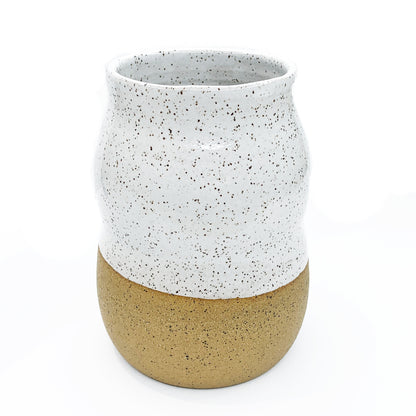 White Curvy Ceramic Vase
