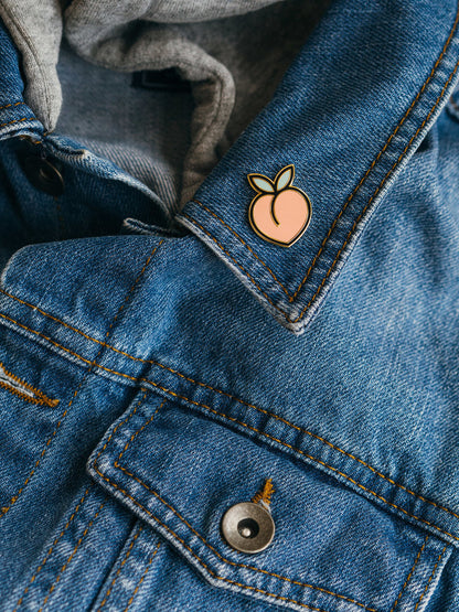 Peach Emoji Enamel Pin