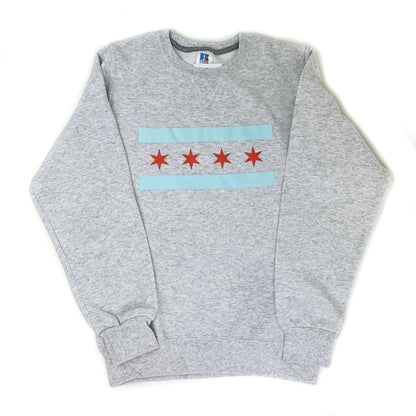 Chicago Flag Unisex Crew Neck Heavyweight Sweatshirt