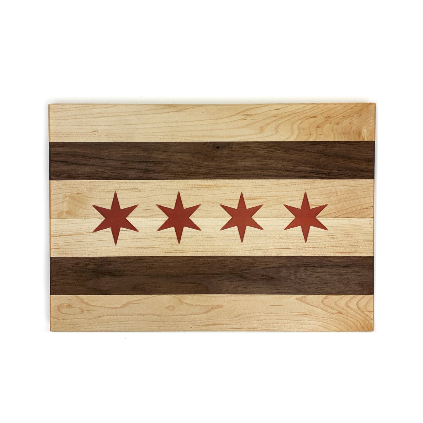 Handmade Chicago Flag Serving Board