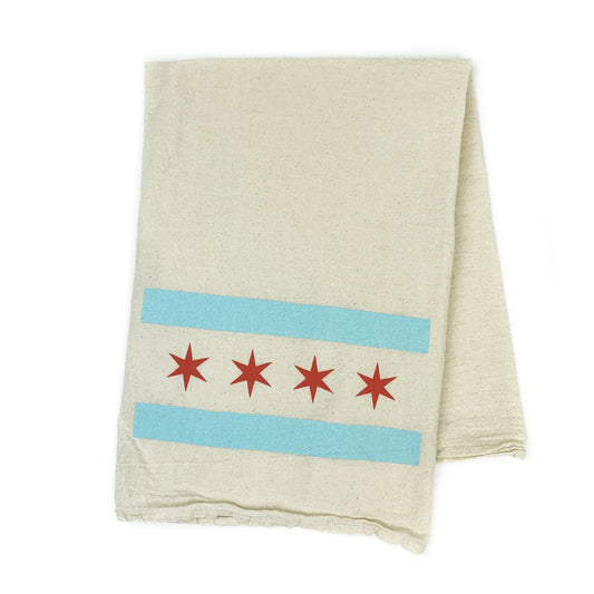Chicago Flag Kitchen Tea Towel