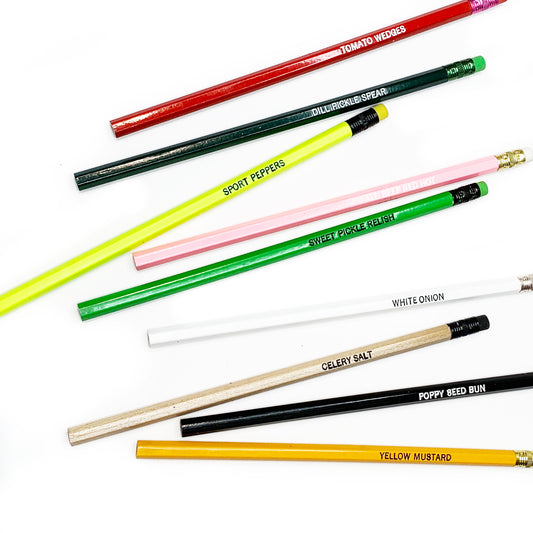 Chicago Hot Dog Pencils (Set of 8)