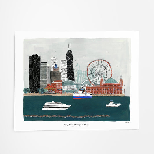 Chicago Navy Pier Gicleé 8" x 10" Art Print