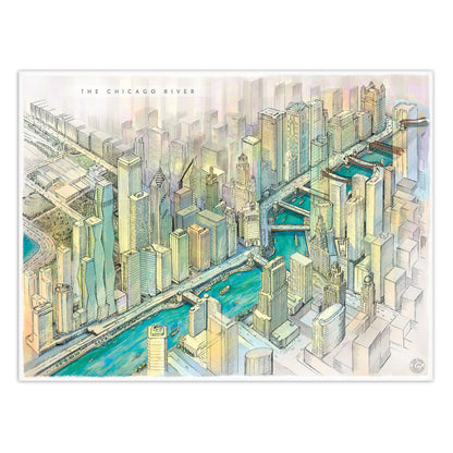 The Chicago River Print