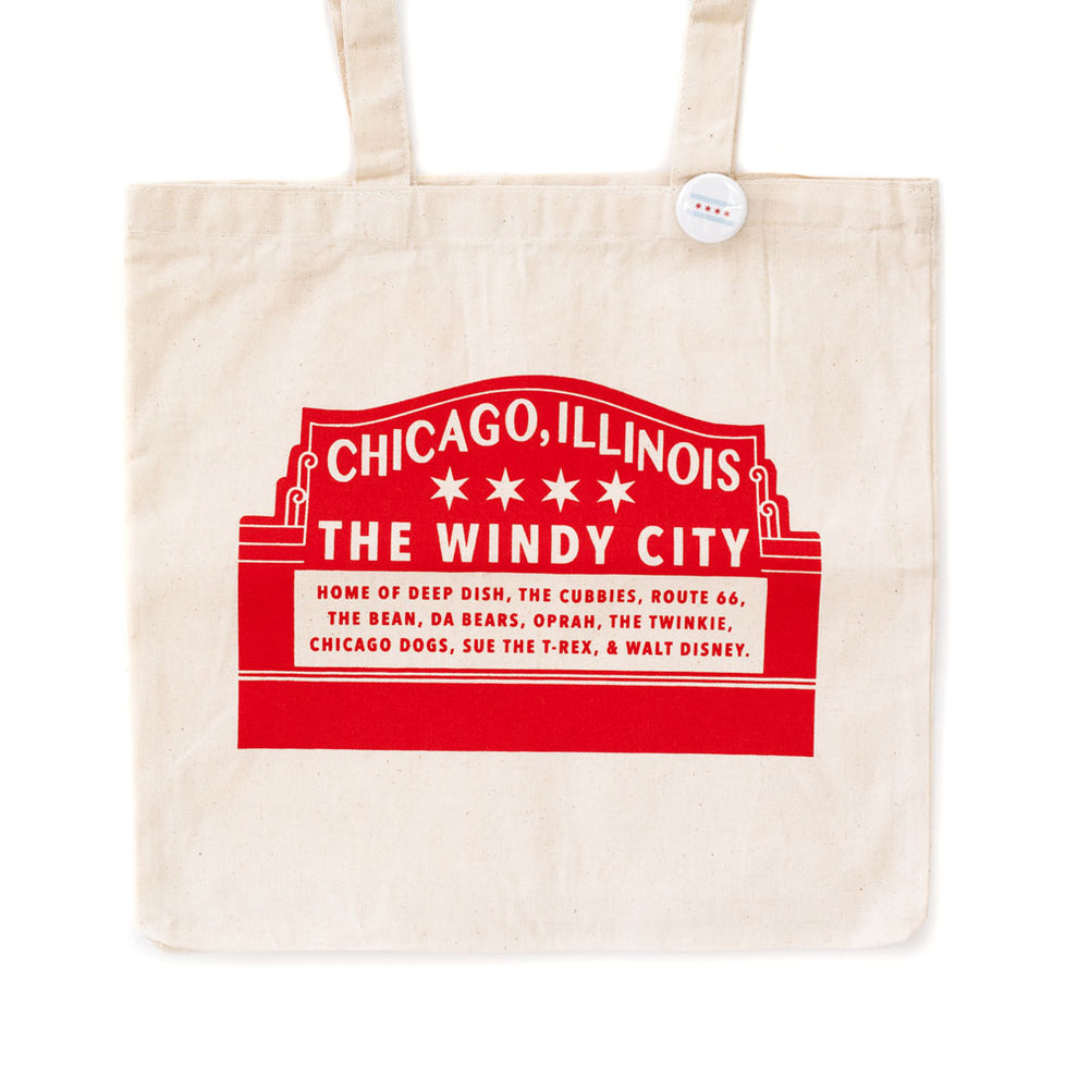 Chicago Wrigley Field Sign Tote Bag Neighborly