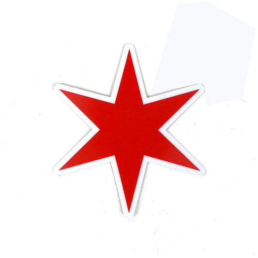 Chicago Flag Star Sticker