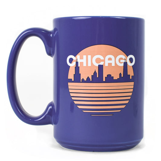 Chicago Retro Skyline 15 oz Coffee Mug