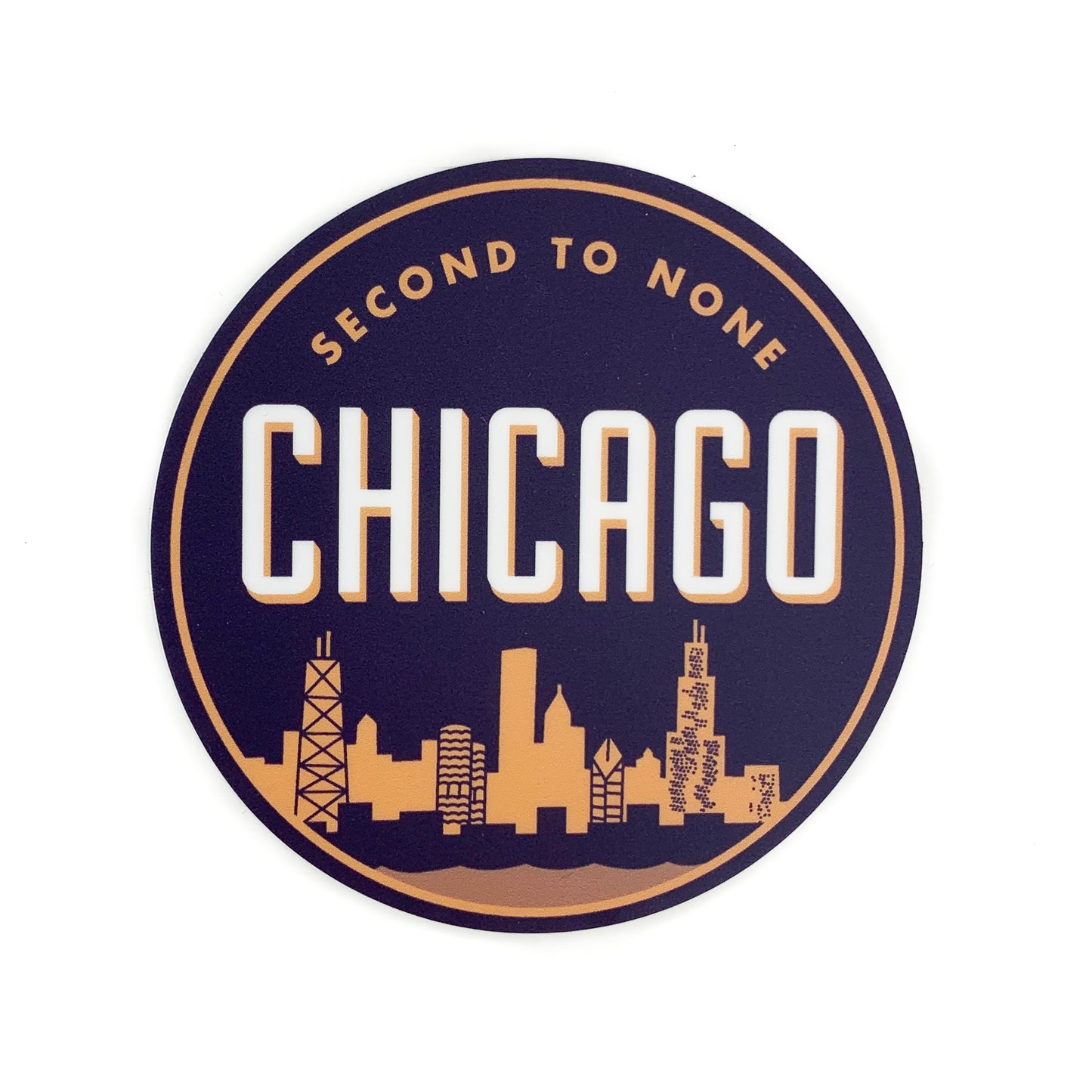 Second to None Chicago Skyline 3" Circle Sticker