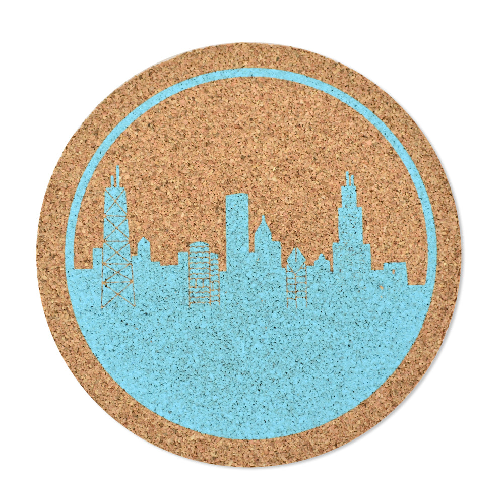 Chicago Skyline Cork Coaster