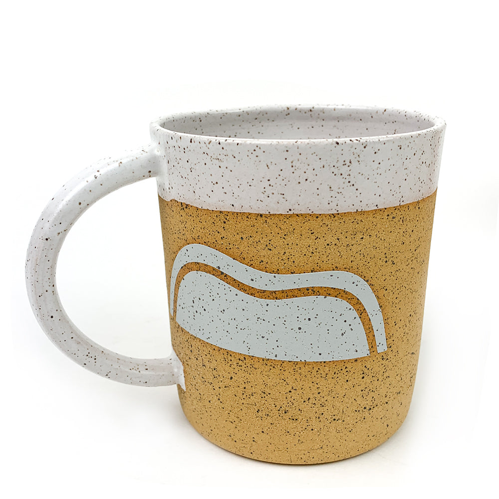 Doodle Wheel Thrown Ceramic Mug