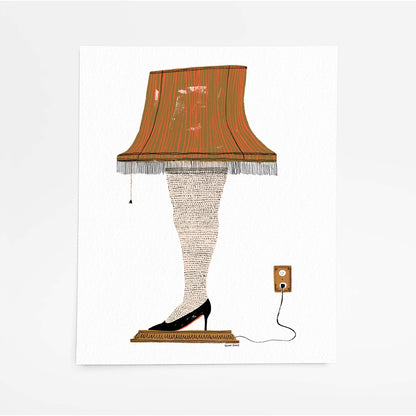 Christmas Story Leg Lamp Gicleé 8" x 10" Art Print