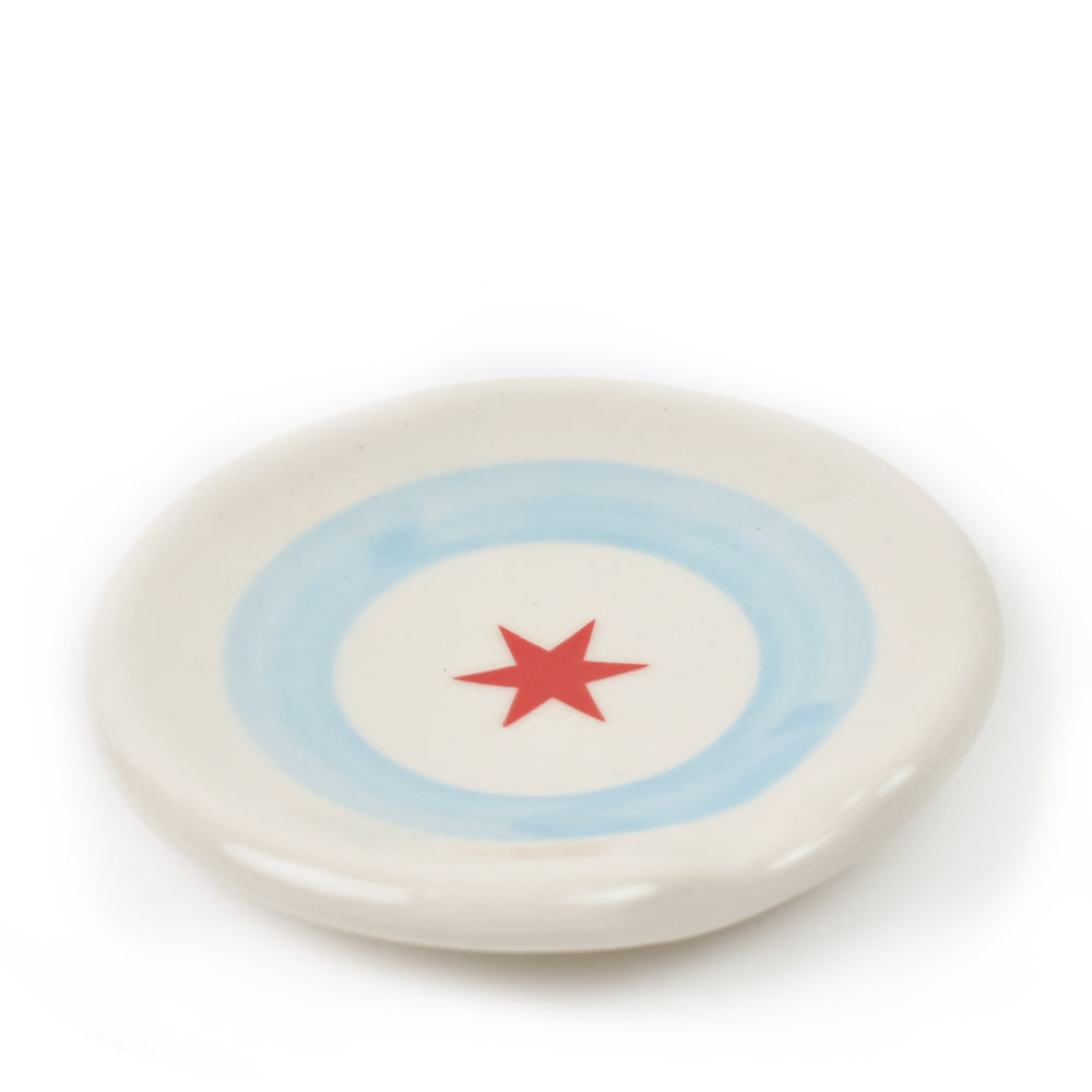 Handle-less Chicago Flag Spoonrest