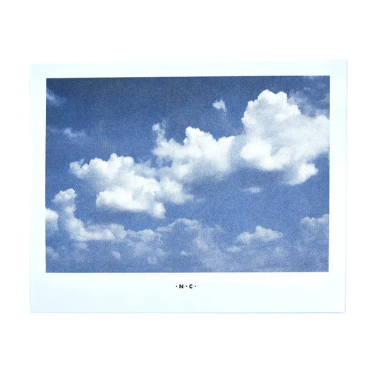 Duotone Clouds 8" x 10" Risograph Print