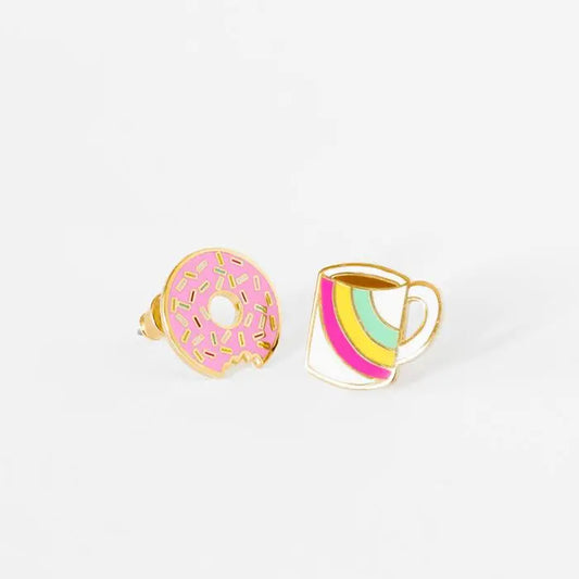 Coffee & Donut Earring Set