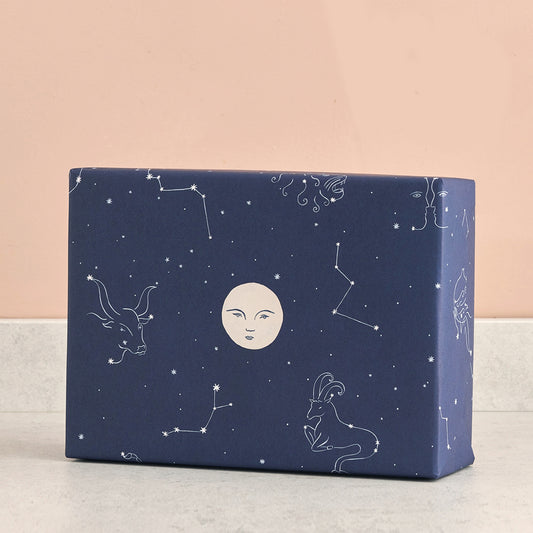 Starry Night Constellation Gift Wrap (Pack of 3 - 20” x 28” Sheets)