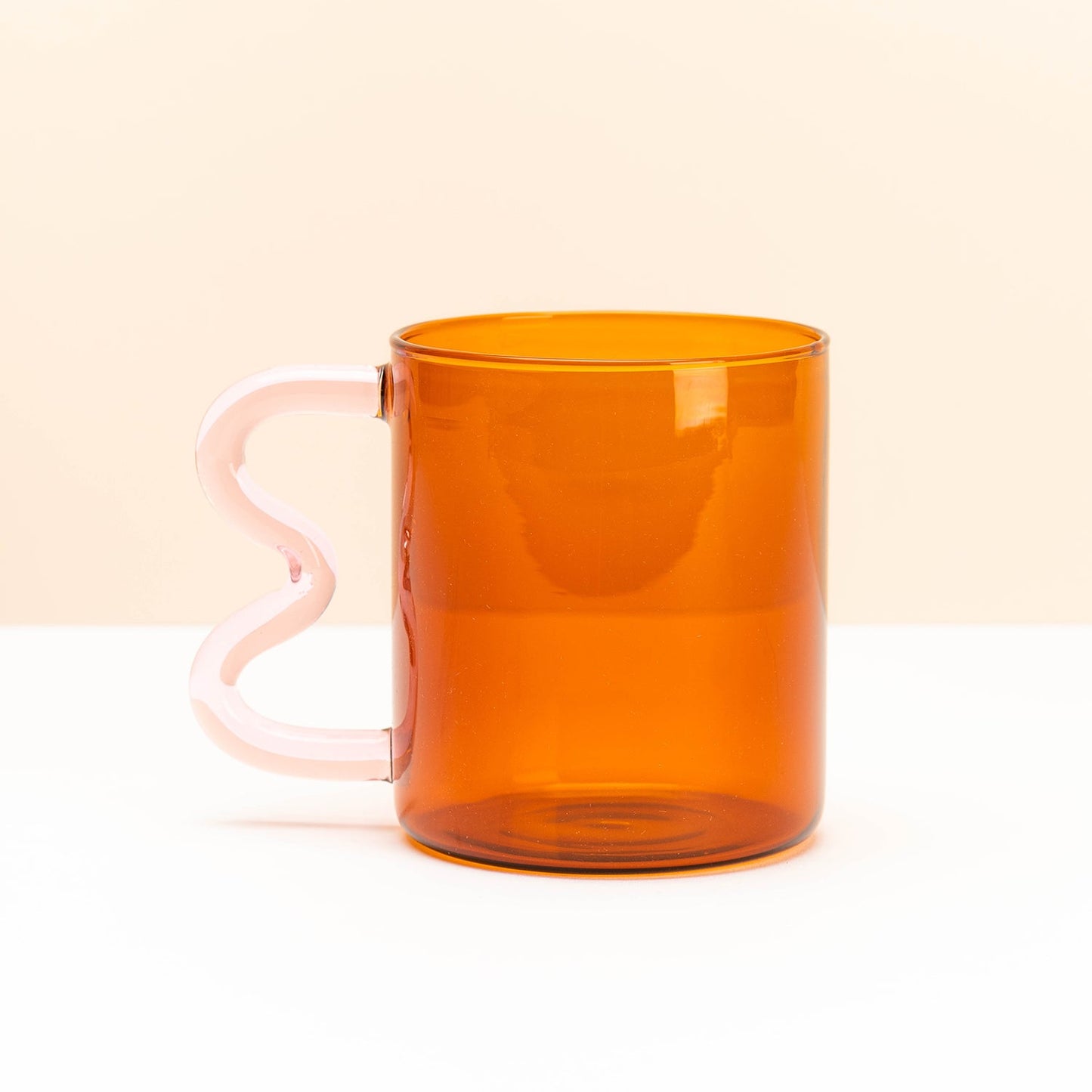 Curvy Colorful Glass Mug