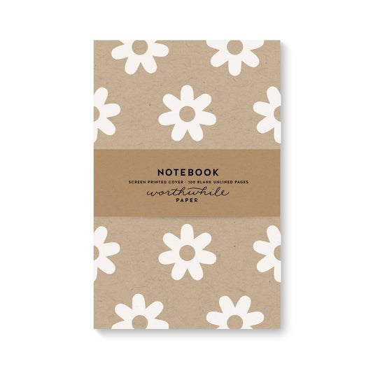 Daisy Flowers 5.5" x 8.5" Blank Notebook