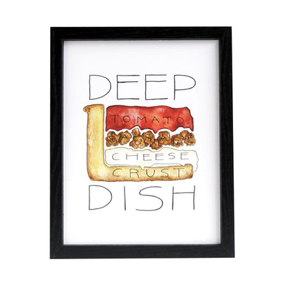 Chicago Deep Dish Pizza Diagram 8.5" x 11" Print