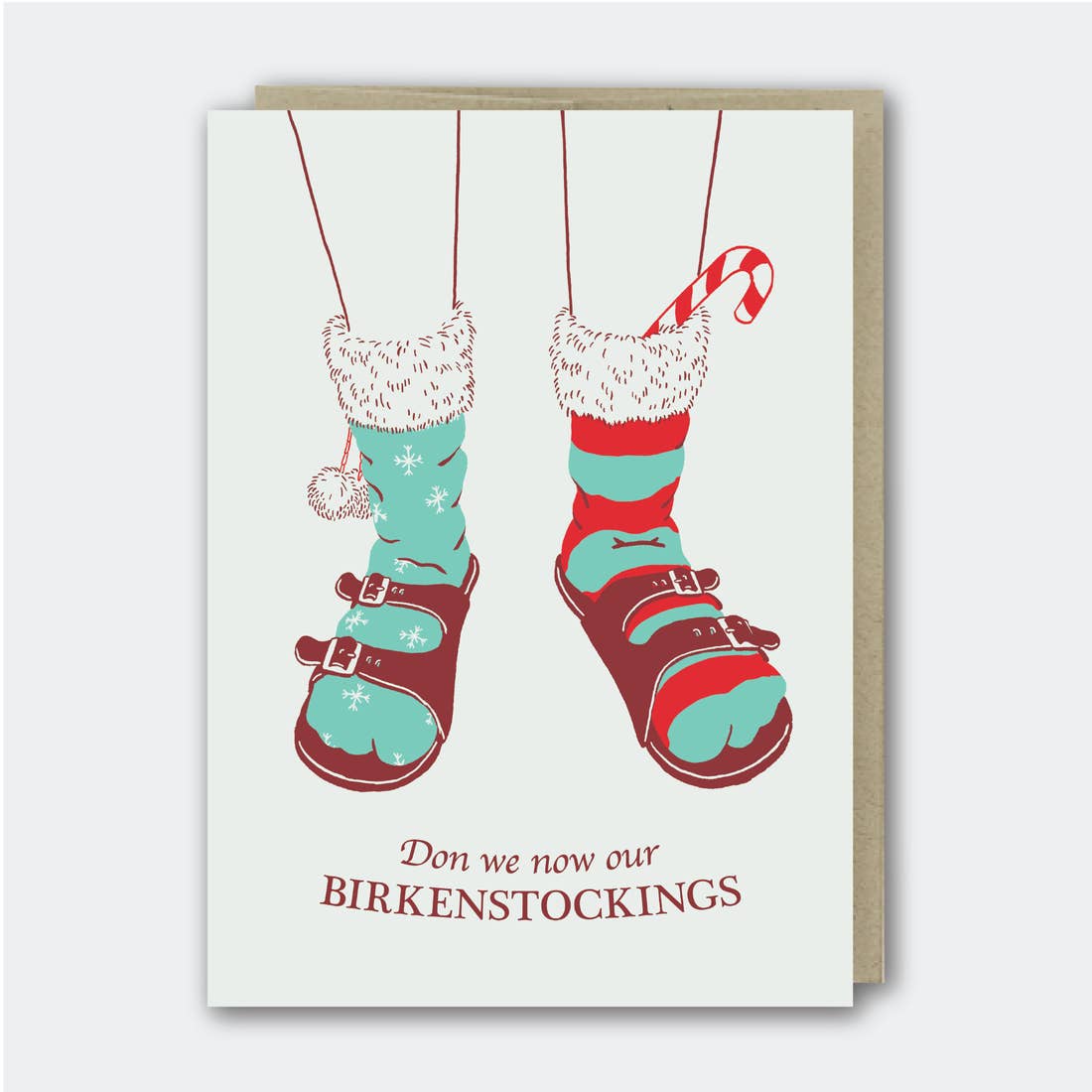 Don We Now Our Birkenstockings Funny Holiday Card