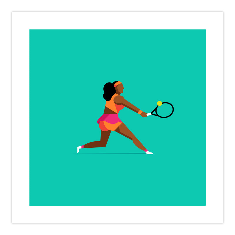 The Queen of Tennis 12" x 12" Print