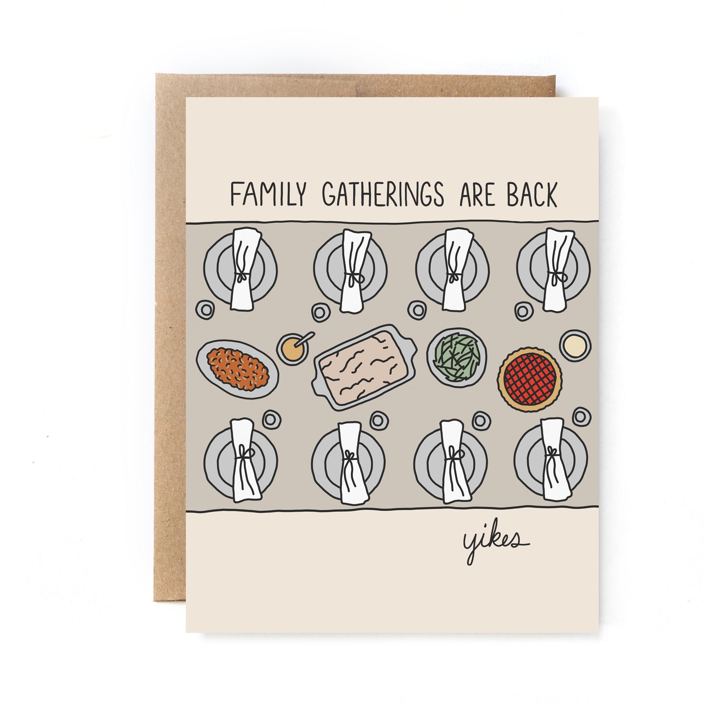 Family Gatherings are Back, Yikes Holiday Card