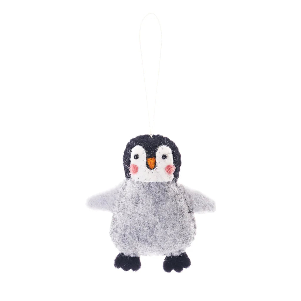 Fair Trade Arctic Penguin Animal Holiday Ornament