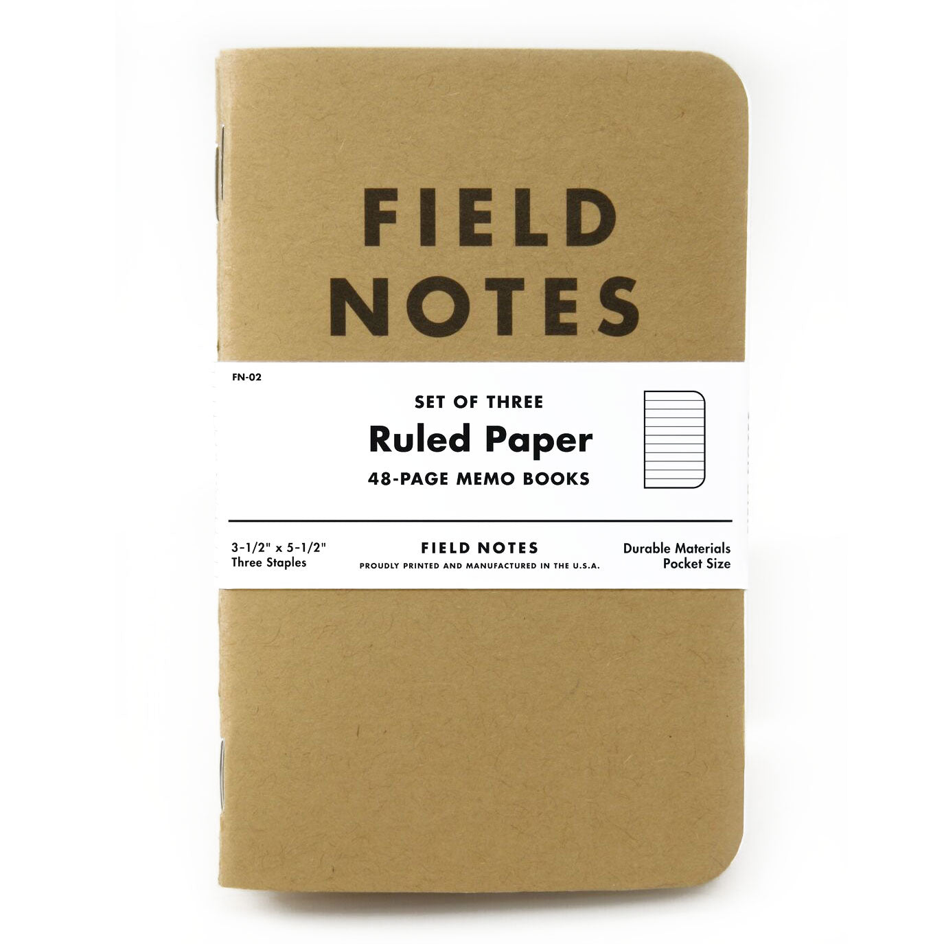 Field Notes Ruled Paper Memo Notebooks (Set of 3)