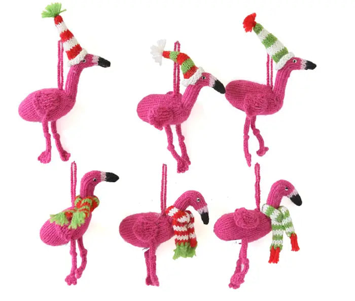 Flamingo Knit Ornament