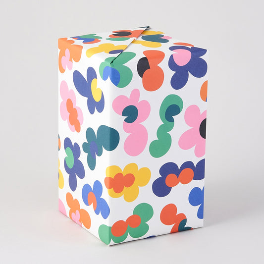 Flower Burst Gift Wrap (Pack of 3 - 20” x 28” Sheets)