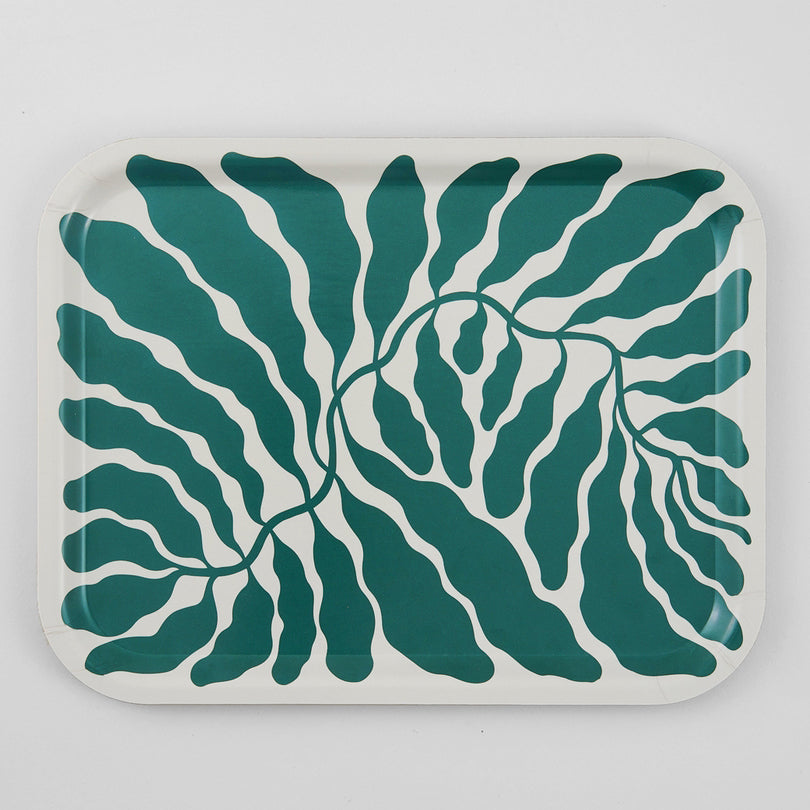 Green Leaves 11" x 14" Large Tray