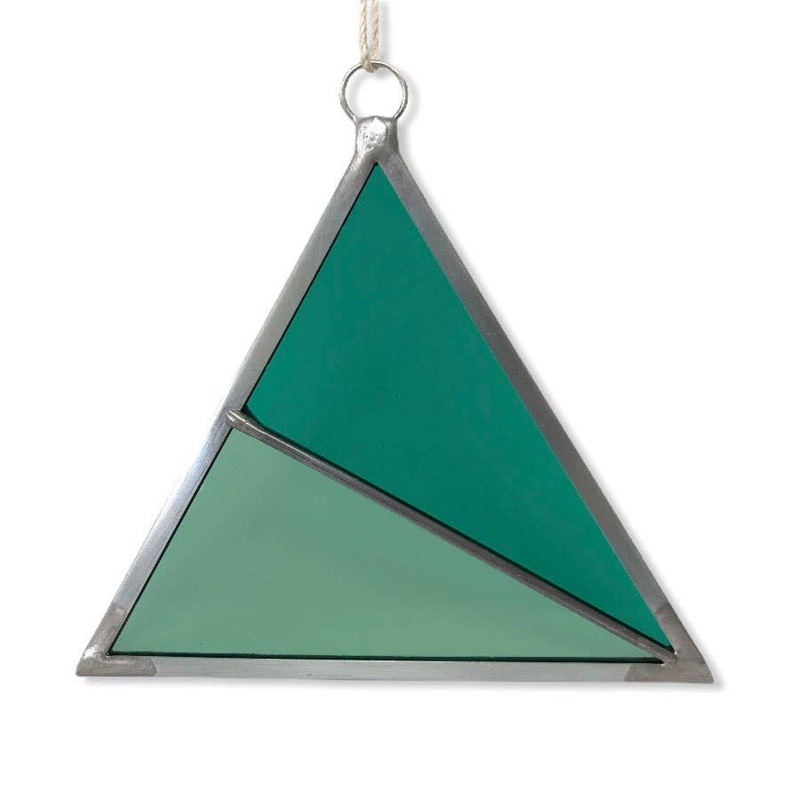 Triangle Stained Glass Suncatcher Ornament