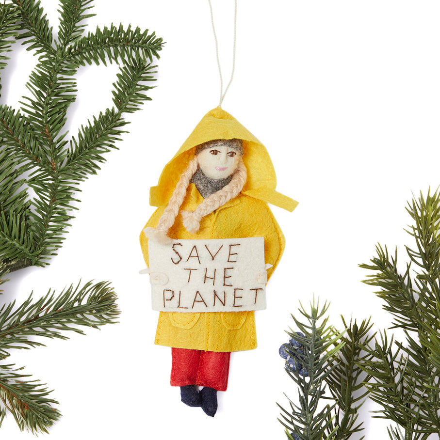 Greta Thunberg Felt Ornament