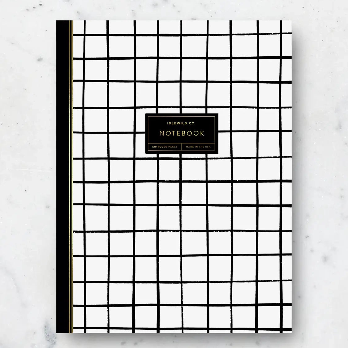 Black & White Grid 6" x 8" Notebook