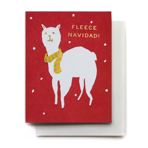 Fleece Navidad Alpaca Holiday Card