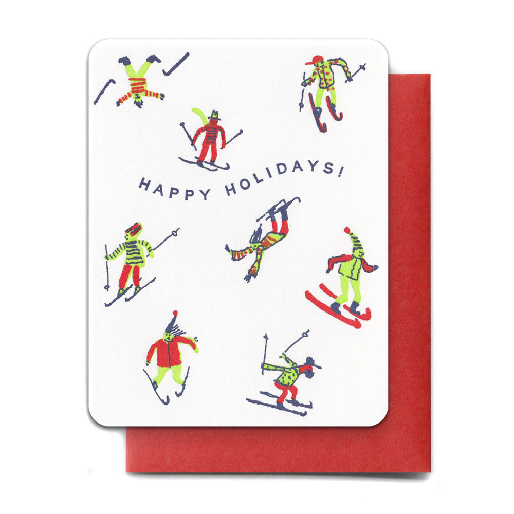 Happy Holiday Skiers Card