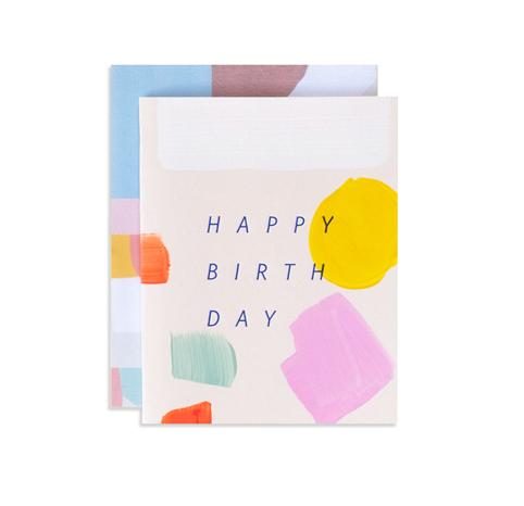 Color Shapes Painted Spectrum Birthday Card