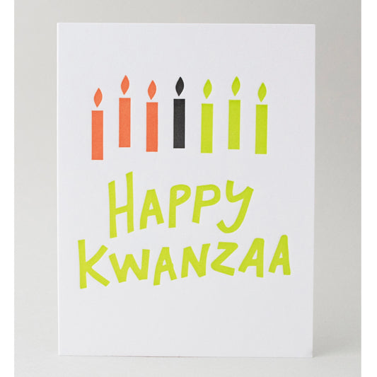 Happy Kwanzaa Letterpress Greeting Card