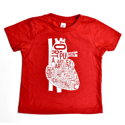 Typographic Heart Kids Tshirt