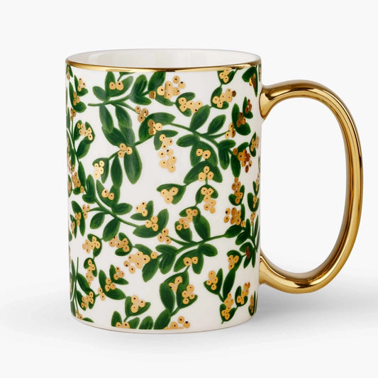 Holiday Mistletoe 16 Oz Porcelain Mug