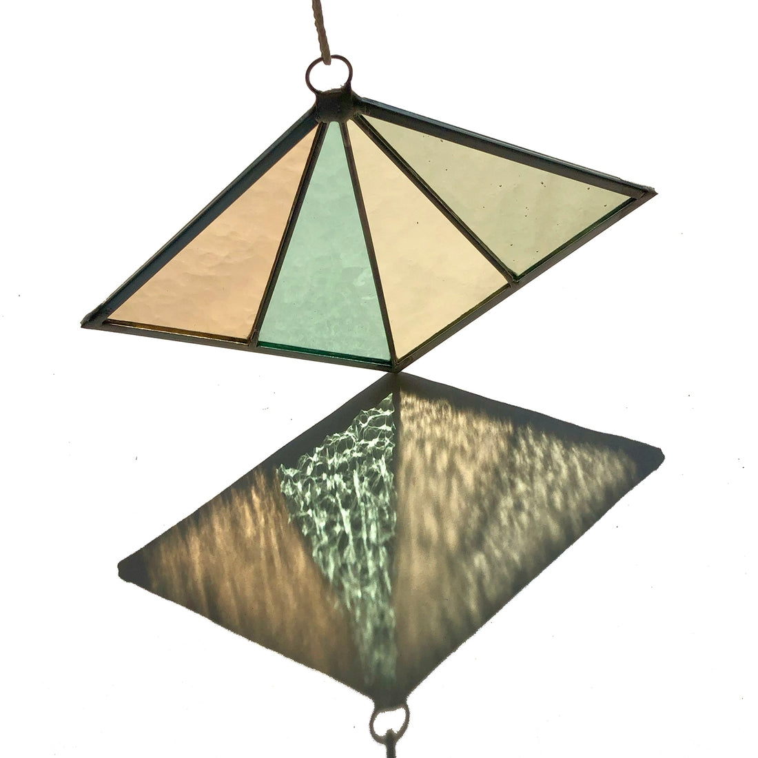 Horizontal Diamond Stained Glass Suncatcher
