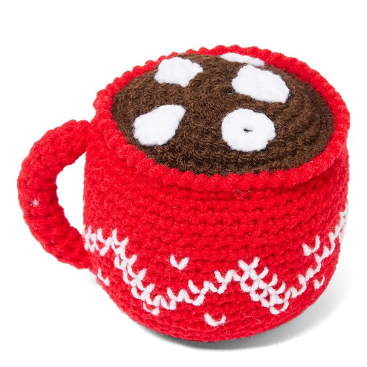 Crocheted Hot Chocolate Baby Rattle