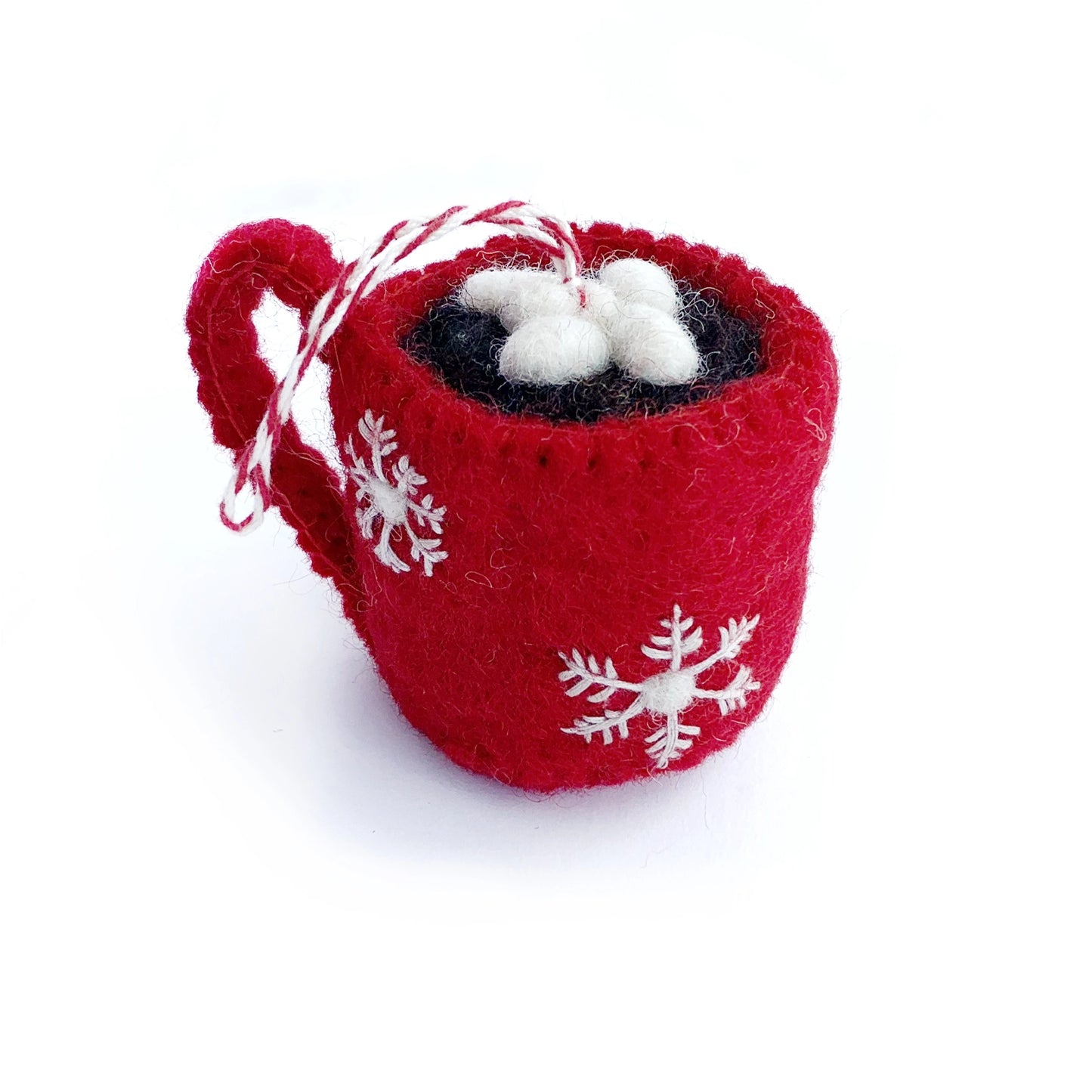 Hot Chocolate Mug Felt Wool Ornament