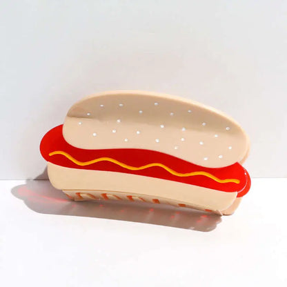 Hot Dog 4" Hair Clip