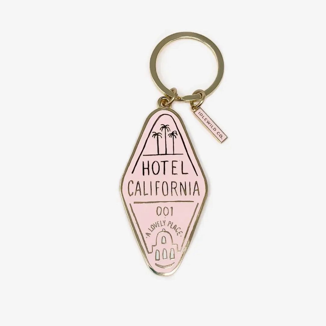 Hotel California Brass & Enamel Keychain